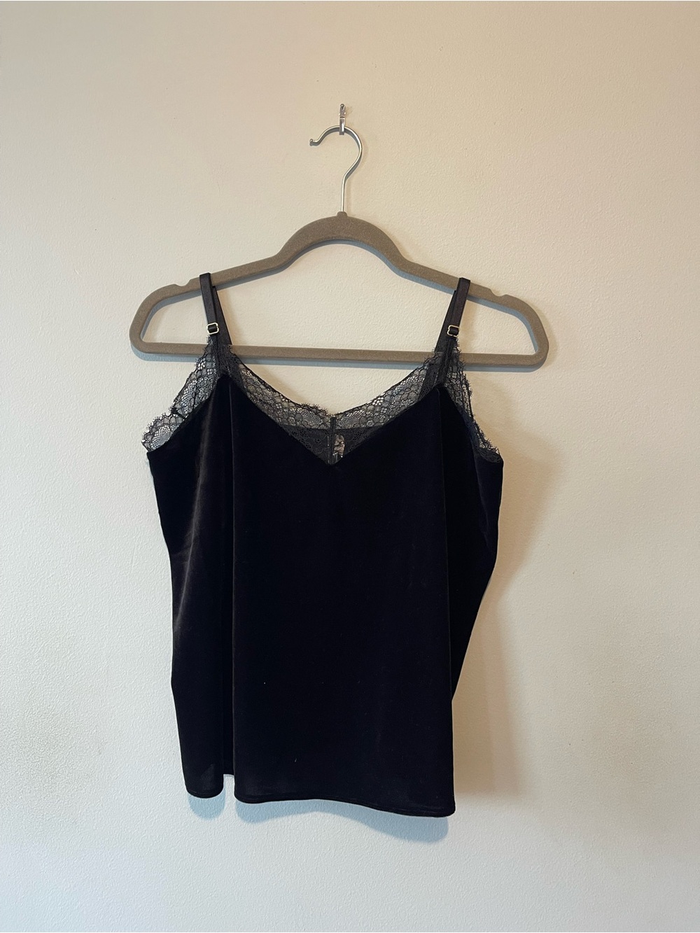 Soma- Two Piece Black Velvet Pajamas
